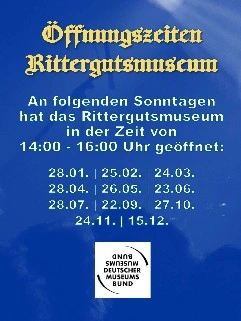 Öffnungszeiten Rittergutsmuseum 2024